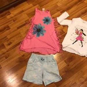 (Sold)Summer long shirt/cover up, shorts, shirt